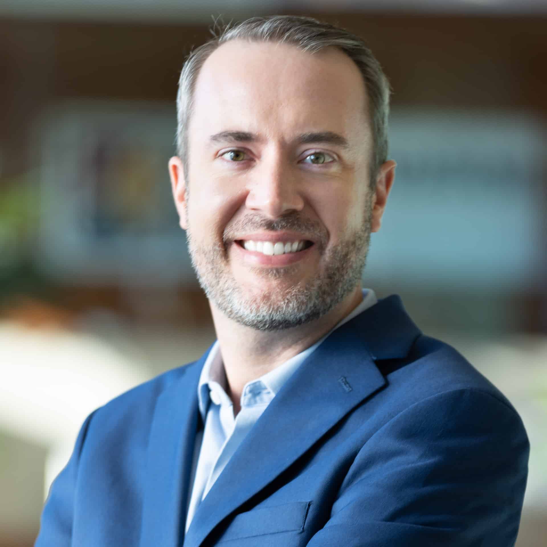 KU Innovation-Headshot-Mike Smithyman A portrait of Mike Smithyman smiling